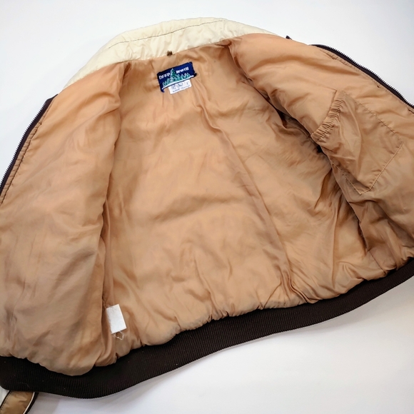 Vintage 70's Puffer Ski jacket in Chevron Style Lg - Picture 3 of 5